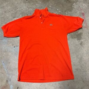 Lacoste Polo Shirt Mens XL Orange Short Sleeve Preppy Casual Logo Golf Crocodile